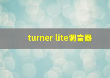 turner lite调音器